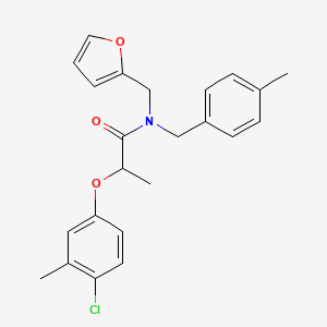 2-(4-chloro-3-methylphenoxy)-N-(furan-2-ylmethyl)-N-(4-methylbenzyl)propanamide