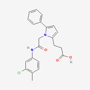 molecular formula C22H21ClN2O3 B14992046 3-(1-{2-[(3-chloro-4-methylphenyl)amino]-2-oxoethyl}-5-phenyl-1H-pyrrol-2-yl)propanoic acid 