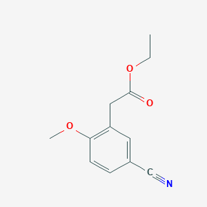 molecular formula C12H13NO3 B1499206 Ethyl (5-cyano-2-methoxyphenyl)-acetate 