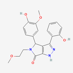 4-(4-hydroxy-3-methoxyphenyl)-3-(2-hydroxyphenyl)-5-(2-methoxyethyl)-4,5-dihydropyrrolo[3,4-c]pyrazol-6(2H)-one