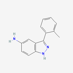 molecular formula C14H13N3 B1499213 3-(O-tolyl)-1H-indazol-5-amine CAS No. 1176546-64-7