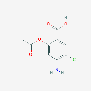 molecular formula C9H8ClNO4 B1499214 2-Acetoxy-4-amino-5-chlorobenzoic acid CAS No. 916792-38-6