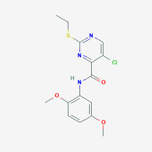 molecular formula C15H16ClN3O3S B14992142 5-chloro-N-(2,5-dimethoxyphenyl)-2-(ethylsulfanyl)pyrimidine-4-carboxamide 