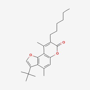 3-tert-butyl-8-hexyl-4,9-dimethyl-7H-furo[2,3-f]chromen-7-one