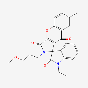 1'-ethyl-2-(3-methoxypropyl)-7-methyl-2H-spiro[chromeno[2,3-c]pyrrole-1,3'-indole]-2',3,9(1'H)-trione