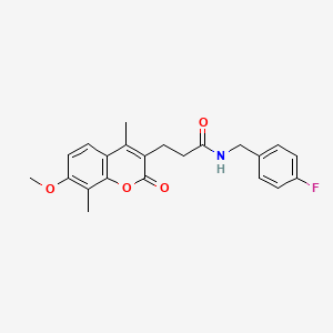 N-(4-fluorobenzyl)-3-(7-methoxy-4,8-dimethyl-2-oxo-2H-chromen-3-yl)propanamide