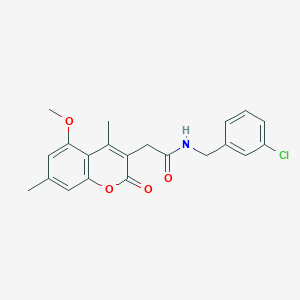 N-(3-chlorobenzyl)-2-(5-methoxy-4,7-dimethyl-2-oxo-2H-chromen-3-yl)acetamide