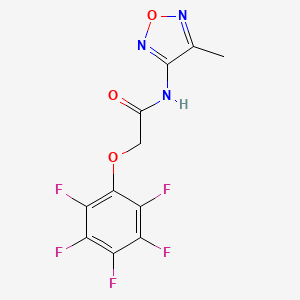 molecular formula C11H6F5N3O3 B14992191 N-(4-methyl-1,2,5-oxadiazol-3-yl)-2-(pentafluorophenoxy)acetamide 