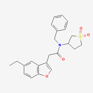 N-benzyl-N-(1,1-dioxidotetrahydrothiophen-3-yl)-2-(5-ethyl-1-benzofuran-3-yl)acetamide