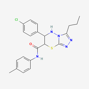 6-(4-chlorophenyl)-N-(4-methylphenyl)-3-propyl-6,7-dihydro-5H-[1,2,4]triazolo[3,4-b][1,3,4]thiadiazine-7-carboxamide