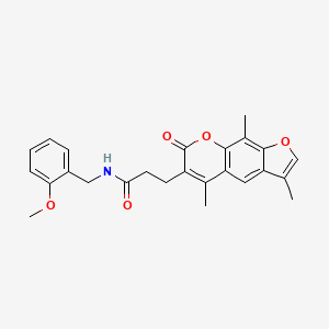 molecular formula C25H25NO5 B14992204 N-(2-methoxybenzyl)-3-(3,5,9-trimethyl-7-oxo-7H-furo[3,2-g]chromen-6-yl)propanamide 