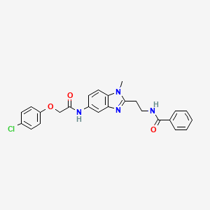 N-[2-(5-{[(4-chlorophenoxy)acetyl]amino}-1-methyl-1H-benzimidazol-2-yl)ethyl]benzamide