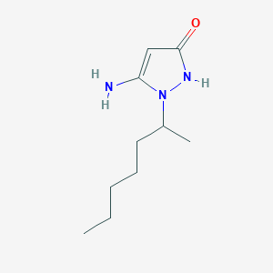 5-Amino-1-(1-methyl-hexyl)-1H-pyrazol-3-ol