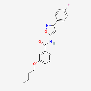 molecular formula C20H19FN2O3 B14992261 3-butoxy-N-[3-(4-fluorophenyl)-1,2-oxazol-5-yl]benzamide 