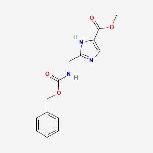 molecular formula C14H15N3O4 B1499227 2-({[(苄氧羰基)氨基]甲基}-1H-咪唑-5-羧酸甲酯 CAS No. 1070879-22-9