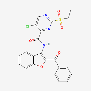 5-chloro-2-(ethylsulfonyl)-N-[2-(phenylcarbonyl)-1-benzofuran-3-yl]pyrimidine-4-carboxamide