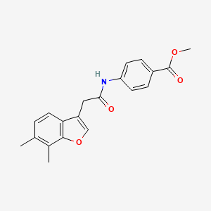 molecular formula C20H19NO4 B14992277 Methyl 4-{[(6,7-dimethyl-1-benzofuran-3-yl)acetyl]amino}benzoate 