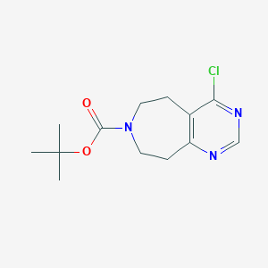 molecular formula C13H18ClN3O2 B1499228 tert-Butyl 4-chloro-8,9-dihydro-5H-pyrimido[4,5-d]azepine-7(6H)-carboxylate CAS No. 1057338-27-8