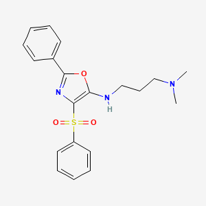 N,N-dimethyl-N'-[2-phenyl-4-(phenylsulfonyl)-1,3-oxazol-5-yl]propane-1,3-diamine