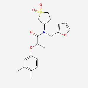 2-(3,4-dimethylphenoxy)-N-(1,1-dioxidotetrahydrothiophen-3-yl)-N-(furan-2-ylmethyl)propanamide