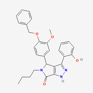 molecular formula C29H29N3O4 B14992314 4-[4-(benzyloxy)-3-methoxyphenyl]-5-butyl-3-(2-hydroxyphenyl)-4,5-dihydropyrrolo[3,4-c]pyrazol-6(1H)-one 