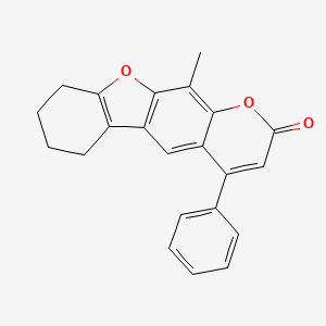 11-methyl-4-phenyl-6,7,8,9-tetrahydro-2H-[1]benzofuro[3,2-g]chromen-2-one