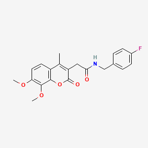 2-(7,8-dimethoxy-4-methyl-2-oxo-2H-chromen-3-yl)-N-(4-fluorobenzyl)acetamide