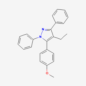molecular formula C24H22N2O B1499233 1,3-Diphenyl-4-ethyl-5-(4-methoxyphenyl)-1H-pyrazole CAS No. 289725-89-9