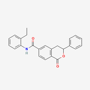 molecular formula C24H21NO3 B14992334 N-(2-ethylphenyl)-1-oxo-3-phenyl-3,4-dihydro-1H-isochromene-6-carboxamide 