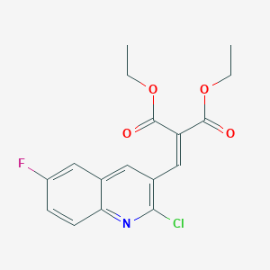 molecular formula C17H15ClFNO4 B1499234 2-Chloro-6-fluoro-3-(2,2-diethoxycarbonyl)vinylquinoline CAS No. 1031928-73-0