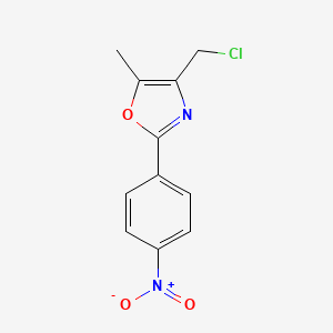 molecular formula C11H9ClN2O3 B1499236 4-(氯甲基)-2-(4-硝基苯基)-5-甲基恶唑 CAS No. 907200-67-3