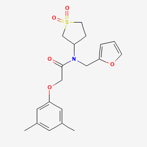 molecular formula C19H23NO5S B14992394 2-(3,5-dimethylphenoxy)-N-(1,1-dioxidotetrahydrothiophen-3-yl)-N-(furan-2-ylmethyl)acetamide 