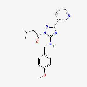 molecular formula C20H23N5O2 B14992407 N-(4-methoxybenzyl)-1-(3-methylbutanoyl)-3-pyridin-3-yl-1H-1,2,4-triazol-5-amine 