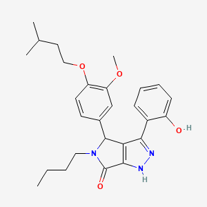 5-butyl-3-(2-hydroxyphenyl)-4-[3-methoxy-4-(3-methylbutoxy)phenyl]-4,5-dihydropyrrolo[3,4-c]pyrazol-6(1H)-one