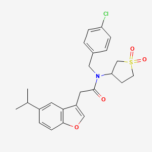 N-(4-chlorobenzyl)-N-(1,1-dioxidotetrahydrothiophen-3-yl)-2-[5-(propan-2-yl)-1-benzofuran-3-yl]acetamide