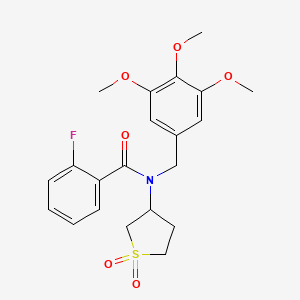 N-(1,1-dioxidotetrahydrothiophen-3-yl)-2-fluoro-N-(3,4,5-trimethoxybenzyl)benzamide