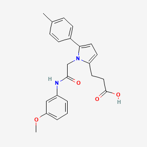 molecular formula C23H24N2O4 B14992476 3-[1-{2-[(3-methoxyphenyl)amino]-2-oxoethyl}-5-(4-methylphenyl)-1H-pyrrol-2-yl]propanoic acid 