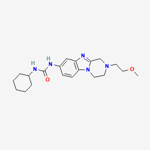 molecular formula C20H29N5O2 B14992487 1-cyclohexyl-3-[2-(2-methoxyethyl)-3,4-dihydro-1H-pyrazino[1,2-a]benzimidazol-8-yl]urea 