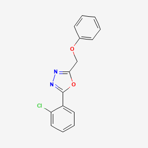 molecular formula C15H11ClN2O2 B14992507 2-(2-Chlorophenyl)-5-(phenoxymethyl)-1,3,4-oxadiazole 