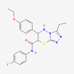 6-(4-ethoxyphenyl)-3-ethyl-N-(4-fluorophenyl)-6,7-dihydro-5H-[1,2,4]triazolo[3,4-b][1,3,4]thiadiazine-7-carboxamide