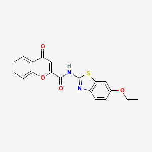 molecular formula C19H14N2O4S B14992548 N-(6-ethoxy-1,3-benzothiazol-2-yl)-4-oxo-4H-chromene-2-carboxamide 