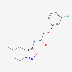 2-(3-chlorophenoxy)-N-(5-methyl-4,5,6,7-tetrahydro-2,1-benzoxazol-3-yl)acetamide