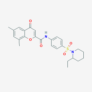 N-{4-[(2-ethylpiperidin-1-yl)sulfonyl]phenyl}-6,8-dimethyl-4-oxo-4H-chromene-2-carboxamide