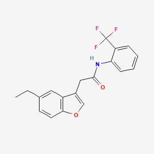 2-(5-ethyl-1-benzofuran-3-yl)-N-[2-(trifluoromethyl)phenyl]acetamide