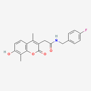 N-(4-fluorobenzyl)-2-(7-hydroxy-4,8-dimethyl-2-oxo-2H-chromen-3-yl)acetamide