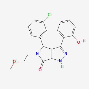 molecular formula C20H18ClN3O3 B14992619 4-(3-chlorophenyl)-3-(2-hydroxyphenyl)-5-(2-methoxyethyl)-4,5-dihydropyrrolo[3,4-c]pyrazol-6(2H)-one 