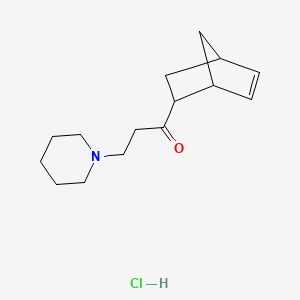 molecular formula C15H24ClNO B1499263 1-(Bicyclo(2.2.1)hept-5-en-2-yl)-3-piperidinopropan-1-one hydrochloride CAS No. 93778-70-2