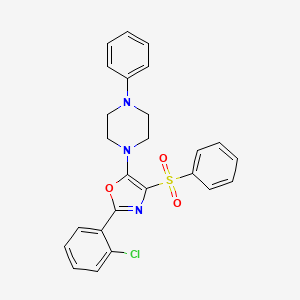 molecular formula C25H22ClN3O3S B14992640 1-[2-(2-Chlorophenyl)-4-(phenylsulfonyl)-1,3-oxazol-5-yl]-4-phenylpiperazine 