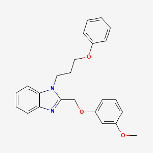 2-[(3-methoxyphenoxy)methyl]-1-(3-phenoxypropyl)-1H-benzimidazole