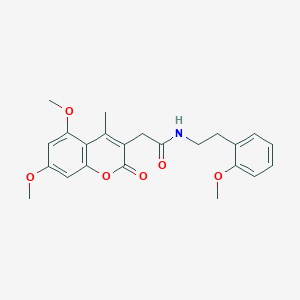 2-(5,7-dimethoxy-4-methyl-2-oxo-2H-chromen-3-yl)-N-[2-(2-methoxyphenyl)ethyl]acetamide